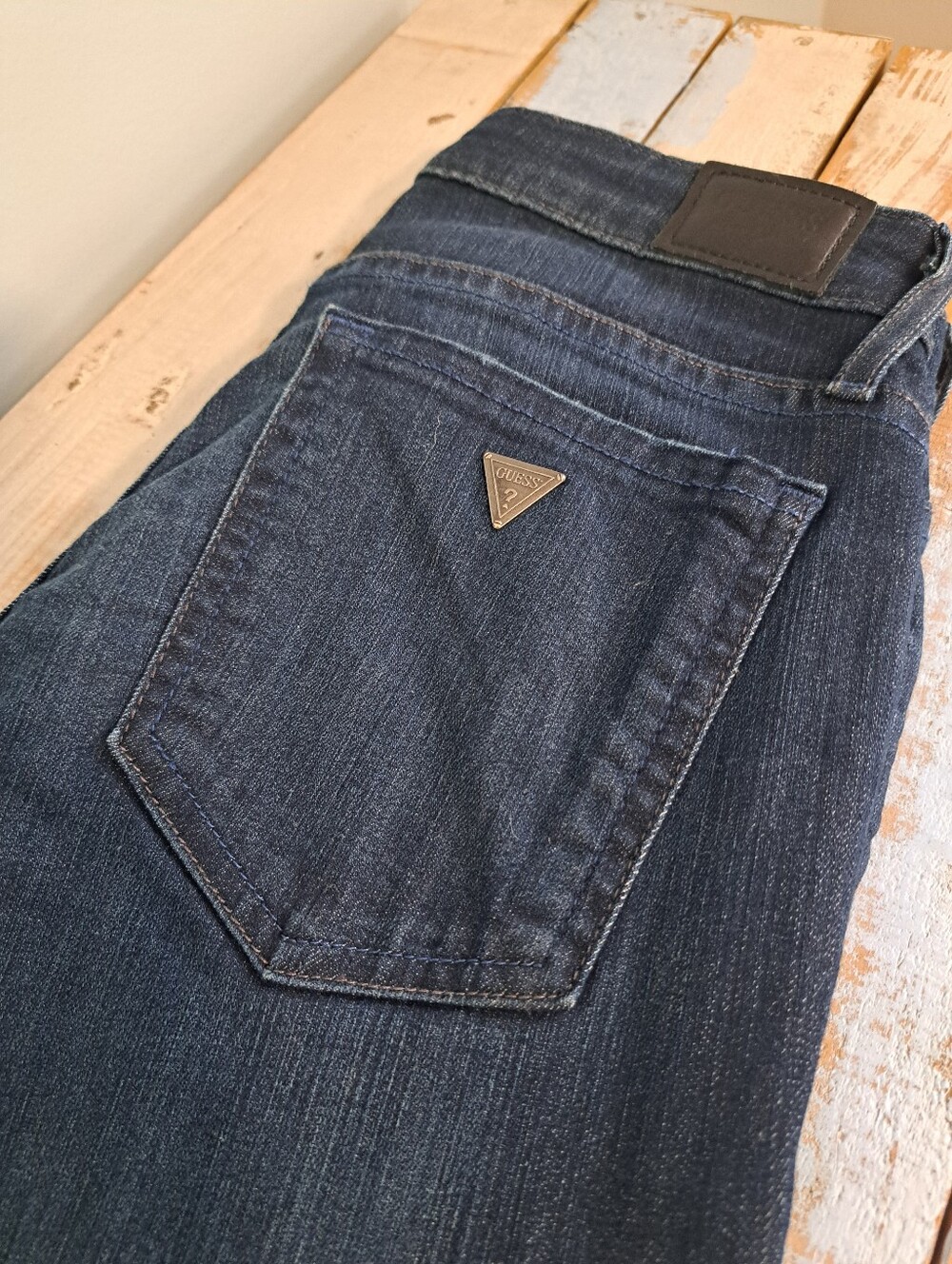Guess Womans Dark Denim Jeans